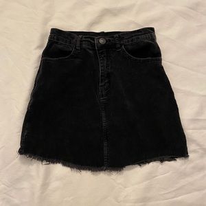 Brandy Melville Black Corduroy Denim Skirt